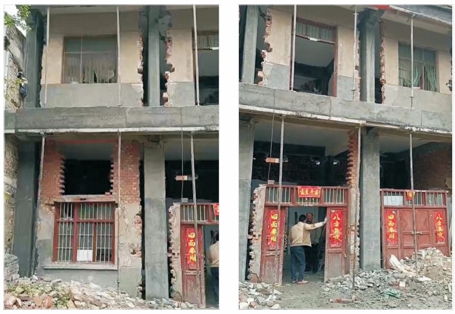 河北沧州市两层老房墙改梁改框架工程